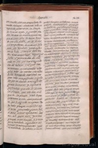 Página de un manuscrito antiguo con texto escrito a mano