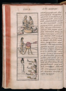 Ilustraciones de procesos y actividades cotidianas de una cultura antigua — Bernardino de Sahagún