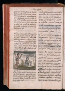 Página de un códice con texto manuscrito en dos columnas