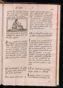 Página de un libro impreso antiguo con texto en español — Bernardino de Sahagún (coord.)