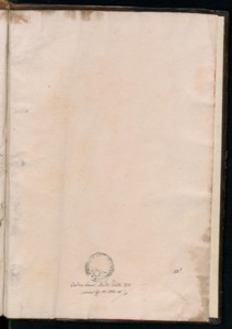 Frontispicio y página de título con sello de biblioteca — Bernardino de Sahagún