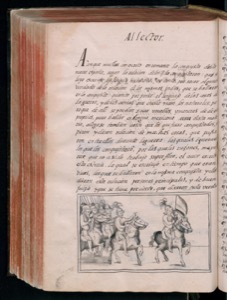 Ejército a Caballo en Ilustración de Libro Antiguo — Bernardino de Sahagún