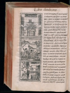 Ilustraciones de códice novohispano con texto en náhuatl — Bernardino de Sahagún
