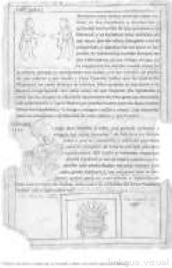 Página de un documento histórico con ilustraciones y texto