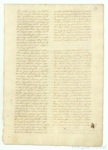 Página de manuscrito antiguo con texto denso escrito a mano