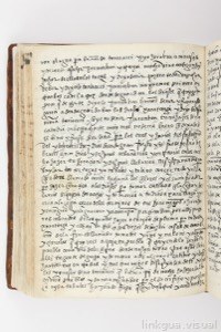 Páginas abiertas de un antiguo manuscrito o códice