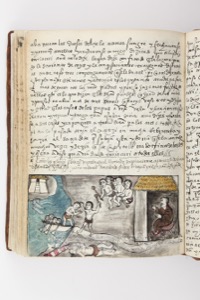 Escena de un diluvio o inundación — Anónimo purépecha