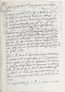 Página de un manuscrito antiguo con texto denso escrito — Anónimo tlacuilo (Códice Telleriano-Remensis)