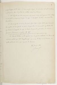 Una página manuscrita de un documento histórico