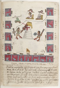 Página del Códice Telleriano-Remensis: calendario y rituales aztecas — Anónimo tlacuilo (Códice Telleriano-Remensis)