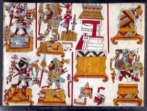 Códice Maya — Con Deidades y Rituales — Anónimo mixteco