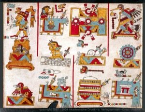 Pintura mural azteca de carácter calendárico o ritual