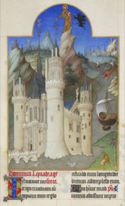 Castillo de mar y el ángel profeta — Anónimo (miniaturista medieval)