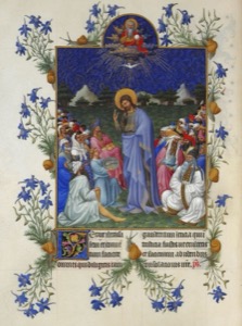 La Predicación de Jesús a la Multitud — Anónimo (miniaturista medieval)