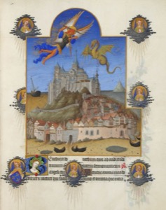 San Miguel venciendo al dragón — Anónimo (miniaturista medieval)