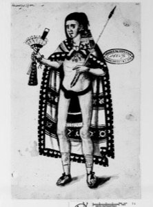 Guerrero Mexica con indumentaria ceremonial — Anónimo