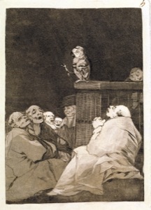Un ave con alas de murciélago — Francisco de Goya