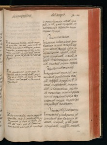 Páginas abiertas de un antiguo manuscrito o libro impreso — Bernardino de Sahagún