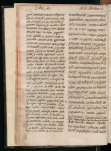 Página de un manuscrito antiguo — Bernardino de Sahagún