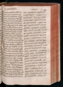 Páginas de un códice o manuscrito antiguo abierto — Bernardino de Sahagún