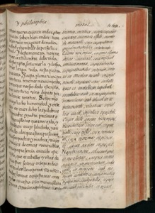 Página de un antiguo manuscrito — Bernardino de Sahagún