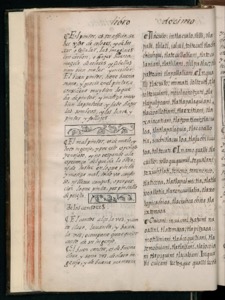 Página envejecida de un libro antiguo — Bernardino de Sahagún