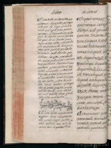 Página de un antiguo códice o manuscrito