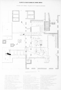 Detallado plano arquitectónico de la "Casa de Palmera del Padre — Eduardo Laplante