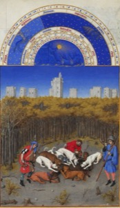 Caza y Astronomía Medieval — Hermanos Limbourg
