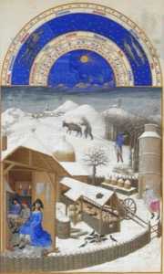 Imagenes les tr s riches heures du duc de berry f vrier — Hermanos Limbourg