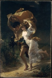 Pareja luchando contra el viento — Anónimo precolombino