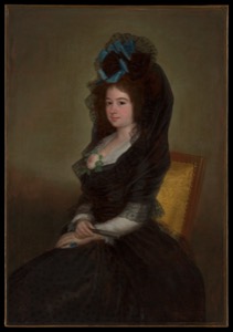 Retrato de una dama con mantilla y tocado abombado — Francisco de Goya