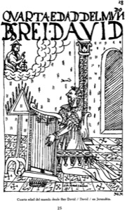 La Cuarta Edad del Mundo: Rey David — Anónimo (manuscrito medieval)