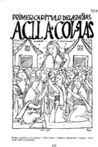 Primer Capítulo de las Moysas, Aclacolias — Anónimo (manuscrito medieval)