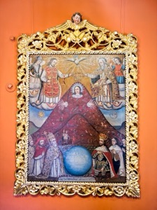 Retablo de la Trinidad con la Virgen y santos — Anónimo