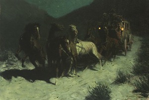Viaje nocturno por diligencia — Anónimo