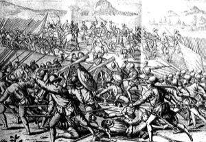 Histórica con caballería y artillería — Batalla de las