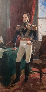 Retrato de Simón Bolívar con uniforme militar — Arturo Michelena