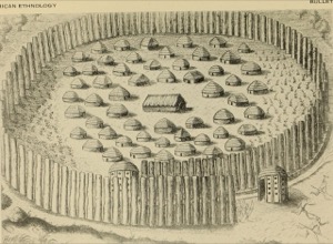 Representación de un poblado africano fortificado — Anónimo