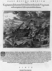 Navegantes alemanes en Virginia — Captianeus Johannus Schmidius In Secunda...