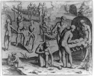 Escena de "la conquista de México" por Theodor de Bry — Theodor de Bry