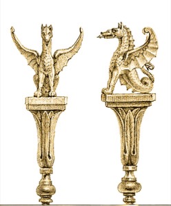 Dos representaciones de dragones míticos — Jean-Baptiste Debret