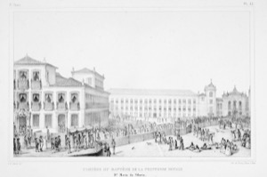 Cortejo del bautismo de la princesa real D. Maria da — Anónimo