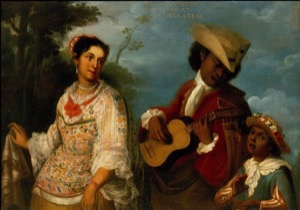 Escena costumbrista con música y canto — Ignacio Salvador