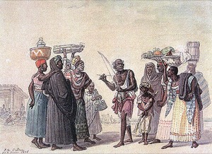 Escena de mercado africano — Mauricio Rugendas
