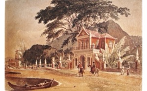 Casa Solariega con Paisaje Tropical y Caballeros — Emeric Essex Vidal