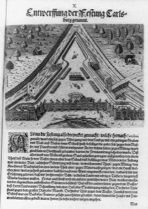Diseño de una Fortaleza Triangular con Campo Adyacente — Entwerffung Der Festung Carlsburg Genannt