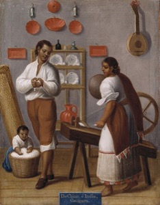 Escena doméstica en una hacienda — Francisco Clapera