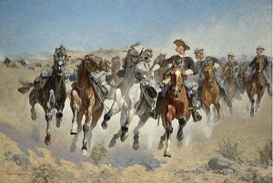 Carga de Caballería en el Oeste Americano — Frederic Remington