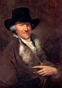 Retrato de un caballero con sombrero y abrigo de piel — Friedrich Georg Weitsch